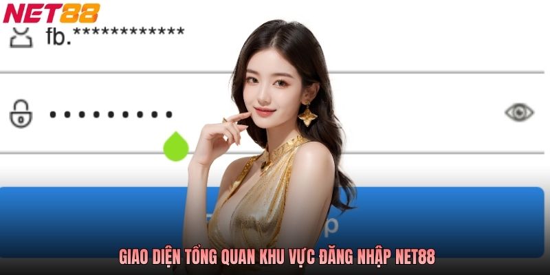 Giao diện tổng quan khu vực đăng nhập NET88